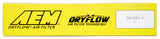 AEM 8.75in O/S L x 8.563in O/S W x 2.438in H DryFlow Air Filter AEM28-20304