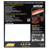 AEM 8.75in O/S L x 8.563in O/S W x 2.438in H DryFlow Air Filter AEM28-20304