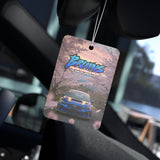 Car Air Freshener — Blue Sports Car Under Cherry Blossoms (BR0WNS Performance)