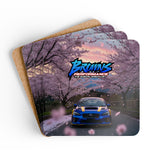 Subaru Performance Corkwood Coaster Set — Browns Performance Car Logo Coasters