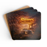 Subaru Performance Corkwood Coaster Set — Browns Performance Car Logo Coasters