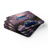 Subaru Performance Corkwood Coaster Set — Browns Performance Car Logo Coasters