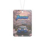 Car Air Freshener — Blue Sports Car Under Cherry Blossoms (BR0WNS Performance)
