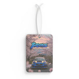 Car Air Freshener — Blue Sports Car Under Cherry Blossoms (BR0WNS Performance)