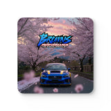 Subaru Performance Corkwood Coaster Set — Browns Performance Car Logo Coasters