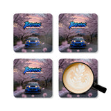 Subaru Performance Corkwood Coaster Set — Browns Performance Car Logo Coasters