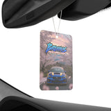 Car Air Freshener — Blue Sports Car Under Cherry Blossoms (BR0WNS Performance)