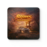 Subaru Performance Corkwood Coaster Set — Browns Performance Car Logo Coasters