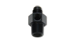 Vibrant -6AN Male to 3/8in NPT Male Union Adapter Fitting w/ 1/8in NPT Port