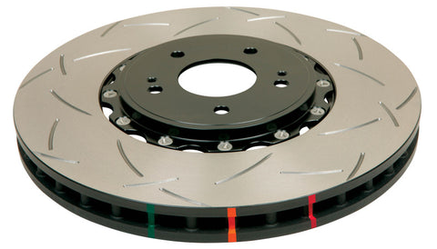 DBA 04-16 STi 10 Hole Front Slotted 5000 Series 2/PC Rotor Assembled w/Blk Hat DBA5654BLKS-10