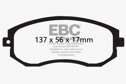 EBC 12+ Scion FR-S 2 Yellowstuff Front Brake Pads