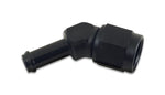 Vibrant -8AN to 1/2in Hose Barb 45 Degree Adapter - Anodized Black