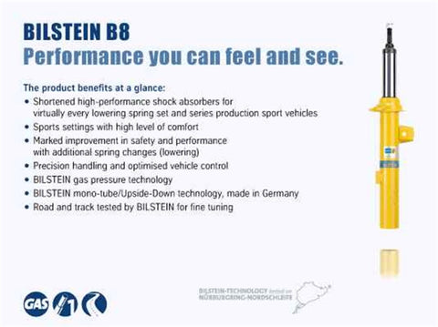 Bilstein B8 2015-2021 Subaru WRX - STI Front Left Monotube Strut Assembly BIL35-249498