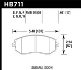 Hawk DTC-30 Front Street Brake Pads HAWKHB711W.661