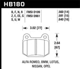 Hawk Track DTC-60 Race Rear Pads HAWKHB180G.560