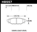 Hawk Rear HP+ Street Brake Pads HAWKHB557N.545