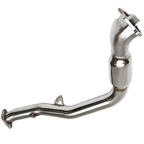 Invidia 02-07 WRX/STi Polished Divorced Waste Gate Downpipe with High Flow Cat INVHS05SW1DPC