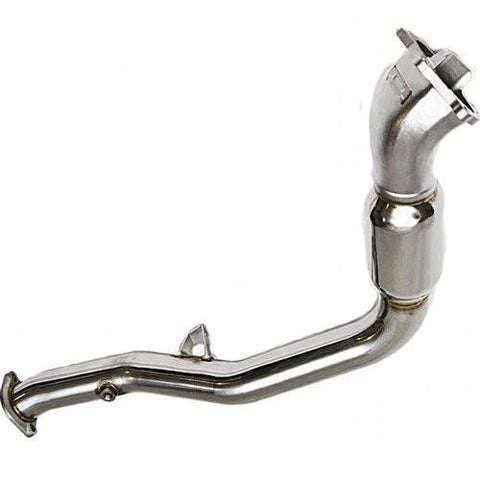 Invidia 05-06 AT LGT Polished Divorced Waste Gate Downpipe with High Flow Cat INVHS05SLADPC
